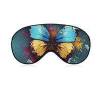 Art Butterfly Eye Mask, Side Sleeping Mask Light Blindfold Sleeping Mask Nose Pad and Elastic Band for Children Women and Men