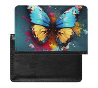 Art Butterfly Passport Cover Protector Rfid Blocking Passport Holder Id Card Holder Secure Travel Wallet Organizer for Passport Tickets Credit Cards, style, One Size