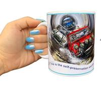 Art by Bex The Italian Job Mug | Mini Cooper Gift Movie Merchandise | Tea Mug Coffee Mug (Modern)