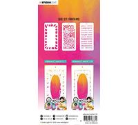 Art By Marlene Mixed-Up 4.33"X8.38" Stencils 3/Pkg-Nr. 139, Artsy Designs -MASK139