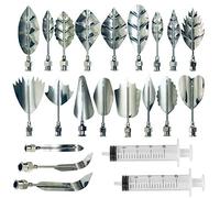 Art Cake Tools, Woohome 3D Gelatin Jelly Tools Includes 20 PCS Gelatin Tools and Syringe Pudding Pastry Nozzles for Cake Decoration, Jelly Cake Making