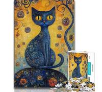 Art Cat Jigsaw Puzzles for Teenagers 1000 Piece Puzzle,Game Toys Every Piece Is Unique - Challenging Family Fun Game 38x26cm