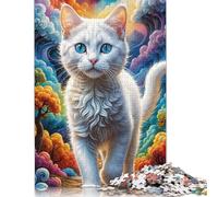 Art Cat Puzzle Jigsaws 1000 Pieces for Adults & Teenager Age 12 Years Up Christmas Eve Gifts 1000pcs (38x26cm)