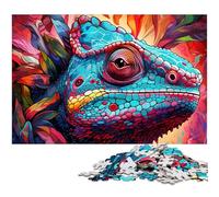 Art Chameleon 1000 Piece Jigsaw Jigsaw Puzzles Challenging Brain Teaser, Family Activity, Home Decor, 50x75CM/19.68x29.52inch