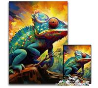 Art Chameleon 1000 Piece Jigsaw Jigsaw Puzzles for Adults Brain-Challenging DIY Decorative Game, Family Interactive Toy 50x75CM/19.68x29.52inch