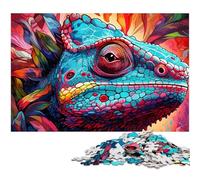 Art Chameleon 1000-Piece Jigsaw Puzzle cardboard Jigsaw Puzzles for Adults Challenging Brain Teaser - Relaxing Toy for Teenagers 26X38CM/10.23x14.96inch
