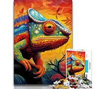 Art Chameleon 1000 Piece Jigsaw Puzzles for Teenagers Gifts,Help The Brain Exercise Addictive Toys to Cultivate Patience Great Gift (38x26cm)