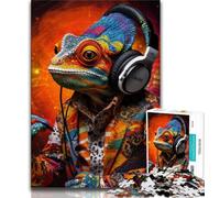 Art Chameleon Adult Puzzles 1000 Pieces,Help The Brain Exercise Addictive Toys to Cultivate Patience Parent-child Interaction (50x75cm)
