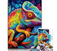 Art Chameleon Jigsaw Puzzles for Teenagers 1000 Jigsaws,Toys Educational Games Stress Relieving Wishlist with Santa Claus 38x26cm