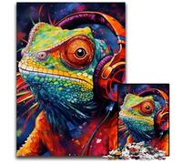Art Chameleon JigsawPuzzle 1000 Pieces for Adults cardboard Jigsaw Puzzles Fun at Home Activities, Birthday Present, Travel Gifts 26X38CM/10.23x14.96inch