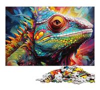 Art Chameleon Jigsaws 1000 Pieces for Adults cardboard Jigsaw Puzzles Ideal for Teenagers & Collectors, Travel Gift, Family Activity 26X38CM/10.23x14.96inch