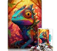 Art Chameleon Jigsaws 1000 Pieces for Adults,Staycation Kill Time Every Piece Is Unique - Challenging Family Fun Game (75x50cm)