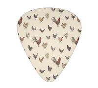 Art Chicken Animal Painting Advanced guitar pick 12 pieces Three thicknesses for bass, electric guitar, acoustic guitar bag
