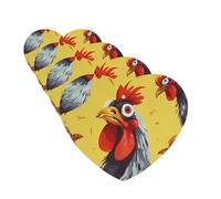 Art Chicken Painting Car Air Fresheners Cards 4 Pcs Hanging Fragrance Scented Cards Long-Lasting Car Aromatherapy Tablets for Wardrobe Bathroom Car Interior Mirror Pendant Gifts