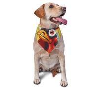 Art Chicken Painting Dog Bandana Pet Scarf Accessories for Small Medium Dogs Cats Photo Prop, Triangle Pet Bandanas Adjustable Puppy Bib Washable Dog Kerchief Puppy Neckerchief
