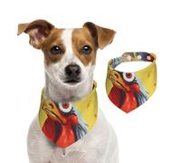 Art Chicken Painting Dog Bandanas,Summer Bandanas for Dogs Washable Adjustable Dog Triangle Scarf Bibs Cute Pet Bibs for Medium Large Dogs Puppy and Cats Medium