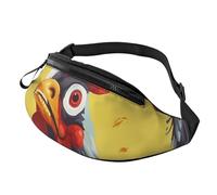 Art Chicken Painting Fanny Pack for Men Women Crossbody Waist Bag Waterproof Sports Belt Bag Outdoor Hip Pack