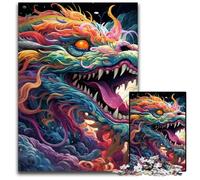Art Chinese Dragon 1000-Piece Jigsaw Puzzle Impossible Jigsaw Puzzles for Adults for Birthdays And Holidays 26X38CM/10.23x14.96inch