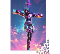 Art Christian Jesus 1000 Piece Jigsaw Puzzle 1000 Piece Jigsaw Puzzles for Adults & Families- Wooden Jigsaw Puzzles for Adults Kids Gifts 1000pcs (75x50cm)