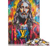 Art Christian Jesus 1000 Pieces Wooden Puzzles for Adults Jigsaw Puzzles Educational Game Challenge Toy 1000pcs (75x50cm)