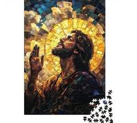 Art Christian Jesus Puzzle 100% Recycled Cardboard Premium Cardboard Jigsaw Puzzle for Adult Children 1000pcs (38x26cm)