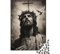 Art Christian Jesus Puzzle Challenging And Brainteasing Premium Cardboard Jigsaw Puzzle for Adults Teen 1000pcs (38x26cm)