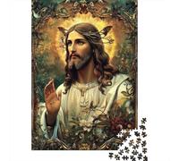 Art Christian Jesus Puzzle Difficult Hard Paper Rectangular Jigsaw Puzzle for Adult Children Unique 1000pcs (38x26cm)