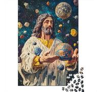 Art Christian Jesus Puzzle DIY Game Premium Cardboard Jigsaw Puzzle for Women Men Children's Day Gifts 1000pcs (38x26cm)