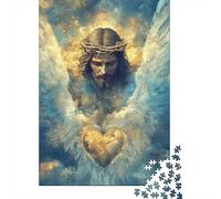 Art Christian Jesus Puzzle for Adults And Teenagers 1000 Pieces Wood Puzzles for Adults& Teens Age 12 Years Up 1000pcs (75x50cm)