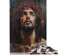 Art Christian Jesus Puzzle for Adults And Teenagers 1000 Pieces Wooden Puzzles for Teenagers Gifts Brain Teaser Game 1000pcs (75x50cm)