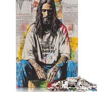 Art Christian Jesus Puzzle for Adults And Teenagers 1000 Pieces Wooden Puzzles for Teenagers Gifts Brain Teaser Game 1000pcs (75x50cm)