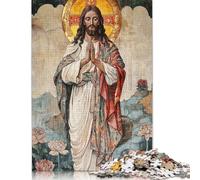Art Christian Jesus Puzzle Fun Activity for at Home Premium Cardboard Jigsaw Puzzle for Adults Teen 300pcs (40x28cm)