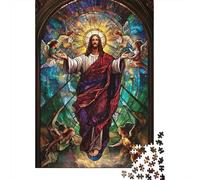 Art Christian Jesus Puzzle Fun Premium Cardboard Jigsaw Puzzle for Adults Teen 1000pcs (38x26cm)