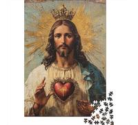 Art Christian Jesus Puzzle Fun Premium Cardboard Jigsaw Puzzle for Adults Teen 1000pcs (75x50cm)