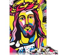 Art Christian Jesus Puzzles 1000 Pieces Wooden Puzzles for Adults And Teenager Family Game Christmas Eve Gifts 1000pcs (75x50cm)