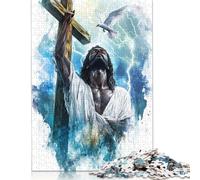 Art Christian Jesus Puzzles for Adults 1000 Piece Puzzle for Teenager Age 12 Years Up Christmas Eve Gifts 1000pcs (75x50cm)
