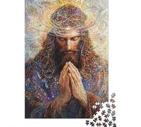 Art Christian Jesus Puzzles1000 Pieces Wooden Puzzle Jigsaws for Adults Brain Teaser Puzzles For Adults 1000pcs (75x50cm)