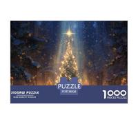 Art Christmas Tree Jigsaw Puzzles for Adult The Impossible Challenge 1000 Piece Difficult Hard Jigsaw Puzzles for Man And Woman with Letters on Back 38x26cm/1000pcs