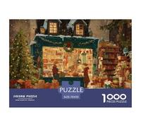 Art Christmas Tree Jigsaw Puzzles for Adults Educational Game The Impossible Challenge 1000 Piece Difficult Hard Jigsaw Puzzles for Man And Woman with Letters on Back 70x50cm/1000pcs
