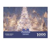 Art Christmas Tree Jigsaw Puzzles for Adults The Impossible Challenge 1000 Piece Difficult Hard Jigsaw Puzzles for Man And Woman with Letters on Back 70x50cm/1000pcs