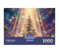 Art Christmas Tree Jigsaw Puzzles for Adults The Impossible Challenge 1000 Pieces Difficult Hard Jigsaw Puzzles for Man And Woman with Letters on Back 70x50cm/1000pcs