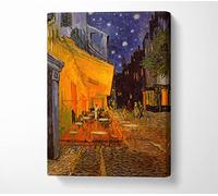 Art Classic Van Gogh Pavement Cafe Canvas Print Wall Art - Canvas Art Small 14 x 20 Inches