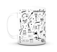 Art Coffee Mug - Unique Gifts For Men or Women, Him or Her - Funny Birthday Gift Mug For Artists, Designers, Mom, Dad, Kids, Son, Daughter, Husband, Wife, Boss or Friends