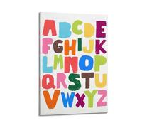 Art Colorful Hand Drawn English Letters Decorative Painting Canvas Wall Posters And Modern Family Bedroom Decor 08x12inch(20x30cm)