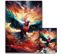 Art Colorful Phoenix 1000Pc Adults Jigsaw Puzzle Wooden Jigsaw Puzzles for Adults Educational Brain Teaser, Artistic Home & Office Decor, 14+ Age 50x75CM/19.68x29.52inch