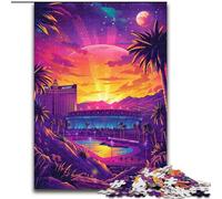 Art Colourful Buildings Jigsaw Puzzles for Teenagers 1000 Jigsaws, Art Interesting Stress Reduction Wishlist with Santa Claus for Age 14 (26x38cm)