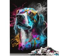 Art Colourful Dogs Jigsaws Puzzles for Adult 500 Pieces Difficult Jigsaw Puzzles, Impossible Puzzle for Age 18 Years Up 500pcs (52x38cm)