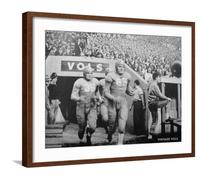 ART.COM Wall Art Print Tennessee Volunteers Football Team on Brown Frame, 29" x 23"