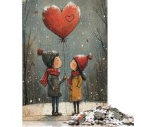 Art Couple Puzzle for Teenagers 500 Pieces Puzzle Brain Teaser Puzzles For Adults 500pcs (52x38cm)