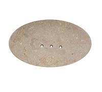 ART-CRAFT Natural Marble Soap Dish, Oval, Stone, 11 x 7.5 x 1.8 cm, 220 g, 1 Soap Holder + 4 Silicone Feet